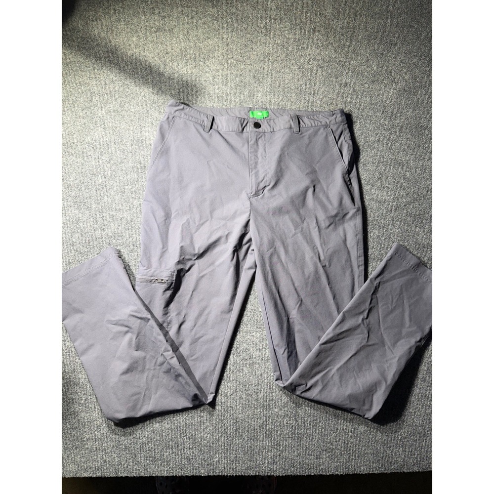 Dip Mens Gray Outdoor Hiking Pants 38x32 Nylon Spandex Straight Leg Cargo Pocket
